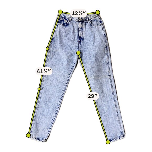 Vintage High Waisted Jeans Acid Wash Denim Mom Style 1980s Jeanjer By Jordache - Picture 12 of 12